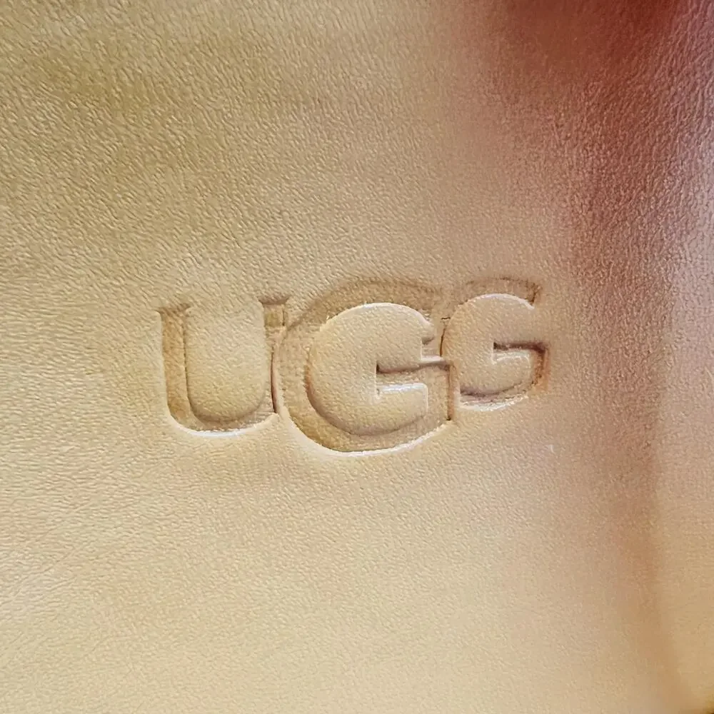 UGG Sandals Womens 8.5 Pink Suede Espadrille Slingback Wedge Ankle Strap Shoes